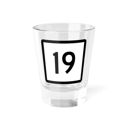 Connecticut Highway 19 (Connecticut) (Road Sign) Shot Glass 1.5oz 1.5oz - Go Mug Yourself
