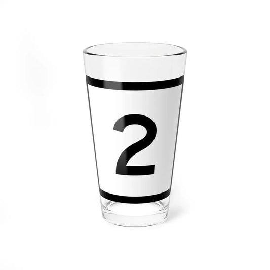 Connecticut Highway 2 (Connecticut) (Road Sign) Pint Glass 16oz 16oz - Go Mug Yourself