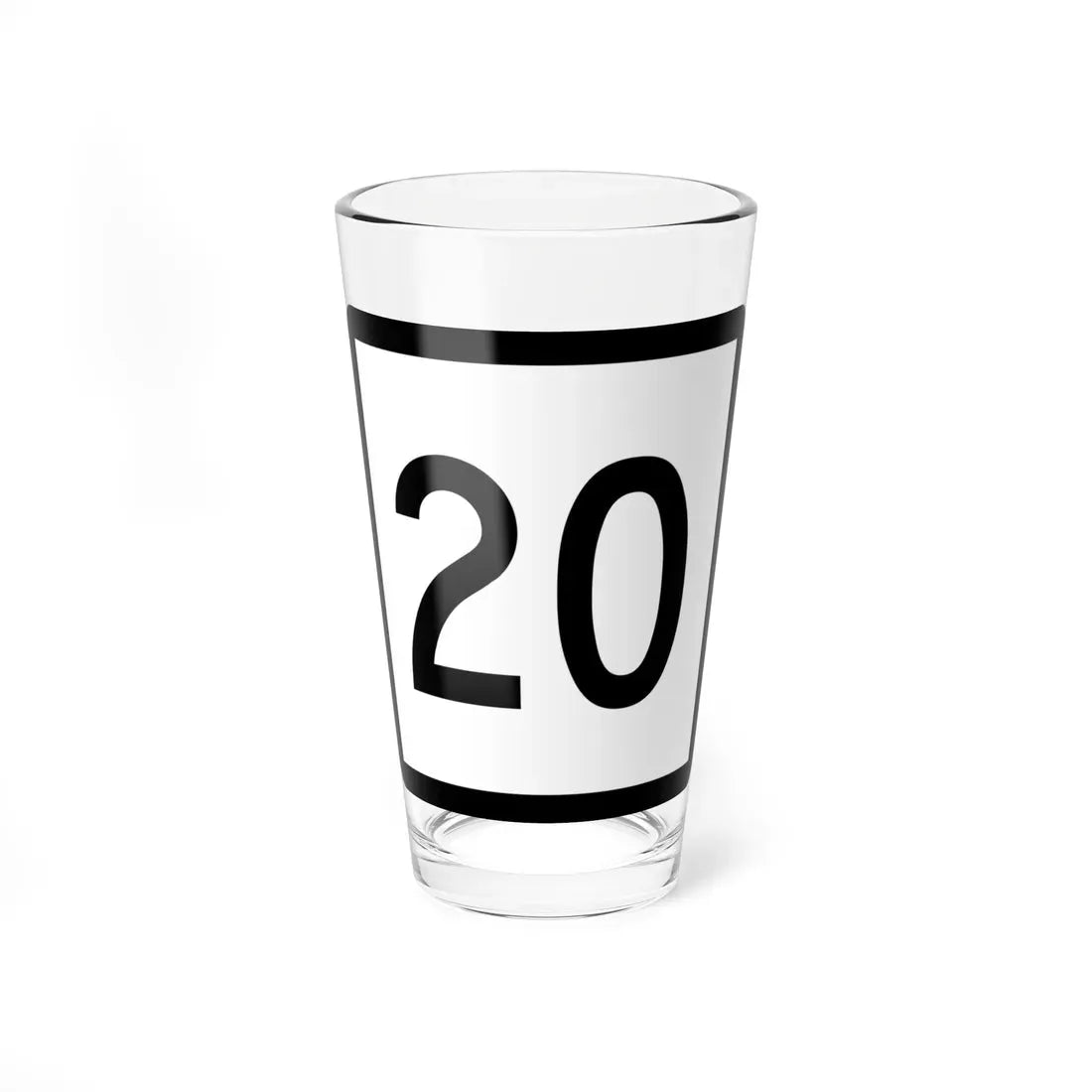 Connecticut Highway 20 (Connecticut) (Road Sign) Pint Glass 16oz 16oz - Go Mug Yourself