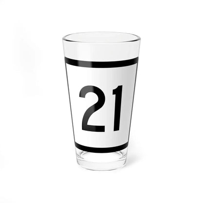 Connecticut Highway 21 (Connecticut) (Road Sign) Pint Glass 16oz 16oz - Go Mug Yourself