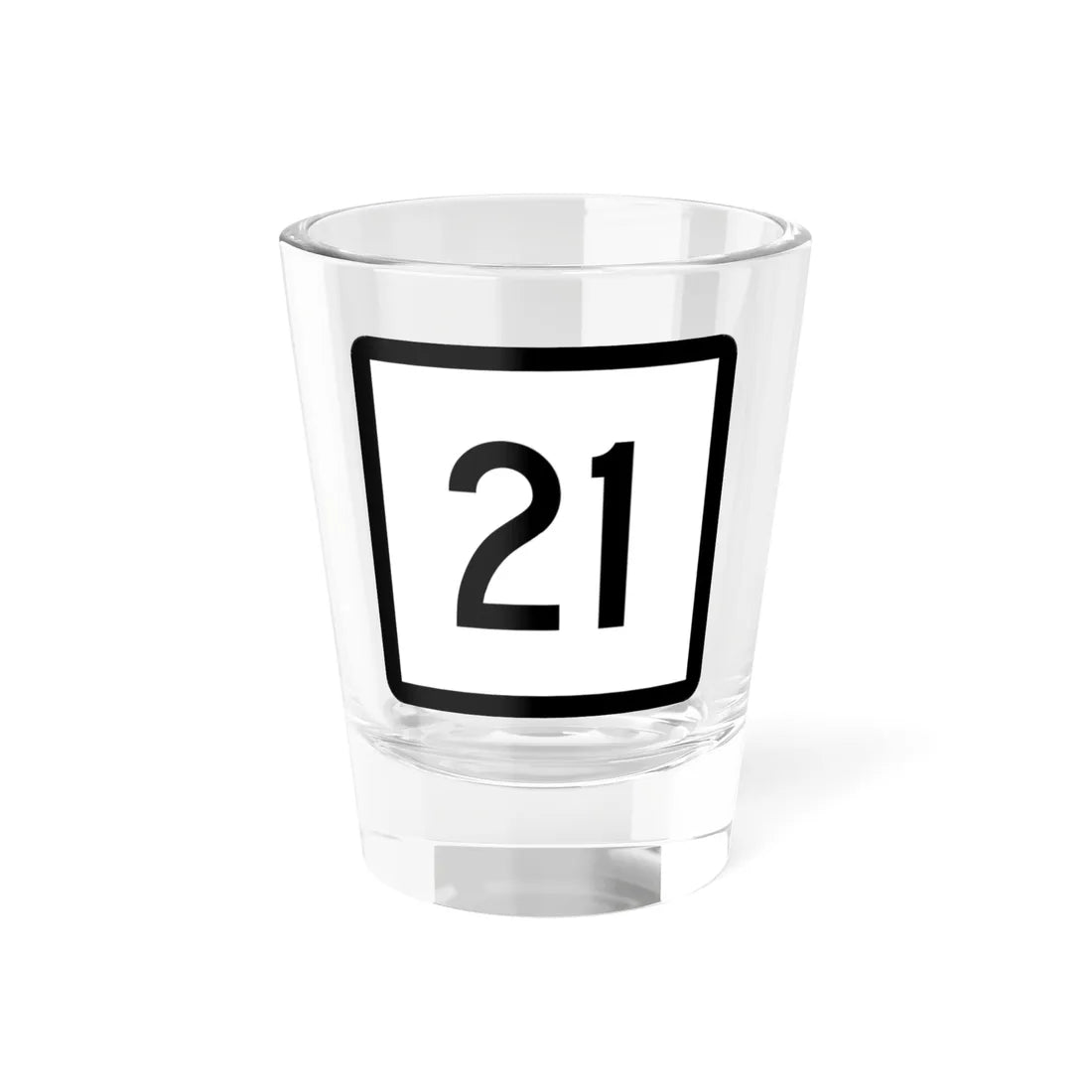 Connecticut Highway 21 (Connecticut) (Road Sign) Shot Glass 1.5oz 1.5oz - Go Mug Yourself
