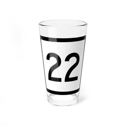 Connecticut Highway 22 (Connecticut) (Road Sign) Pint Glass 16oz 16oz - Go Mug Yourself