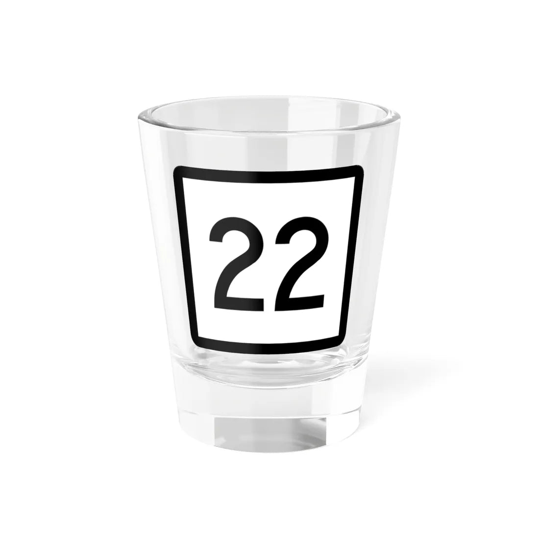 Connecticut Highway 22 (Connecticut) (Road Sign) Shot Glass 1.5oz 1.5oz - Go Mug Yourself