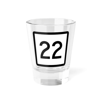 Connecticut Highway 22 (Connecticut) (Road Sign) Shot Glass 1.5oz 1.5oz - Go Mug Yourself