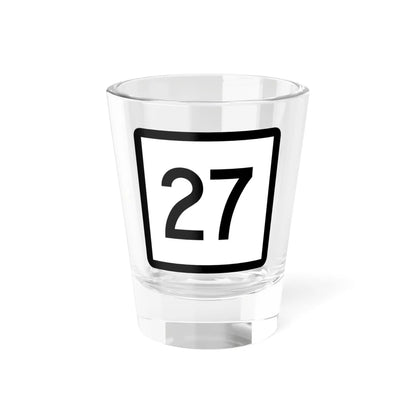 Connecticut Highway 27 (Connecticut) (Road Sign) Shot Glass 1.5oz 1.5oz - Go Mug Yourself