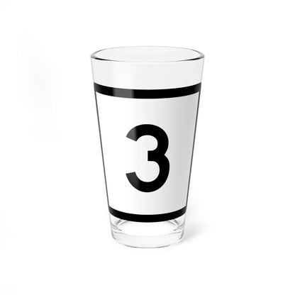 Connecticut Highway 3 (Connecticut) (Road Sign) Pint Glass 16oz 16oz - Go Mug Yourself