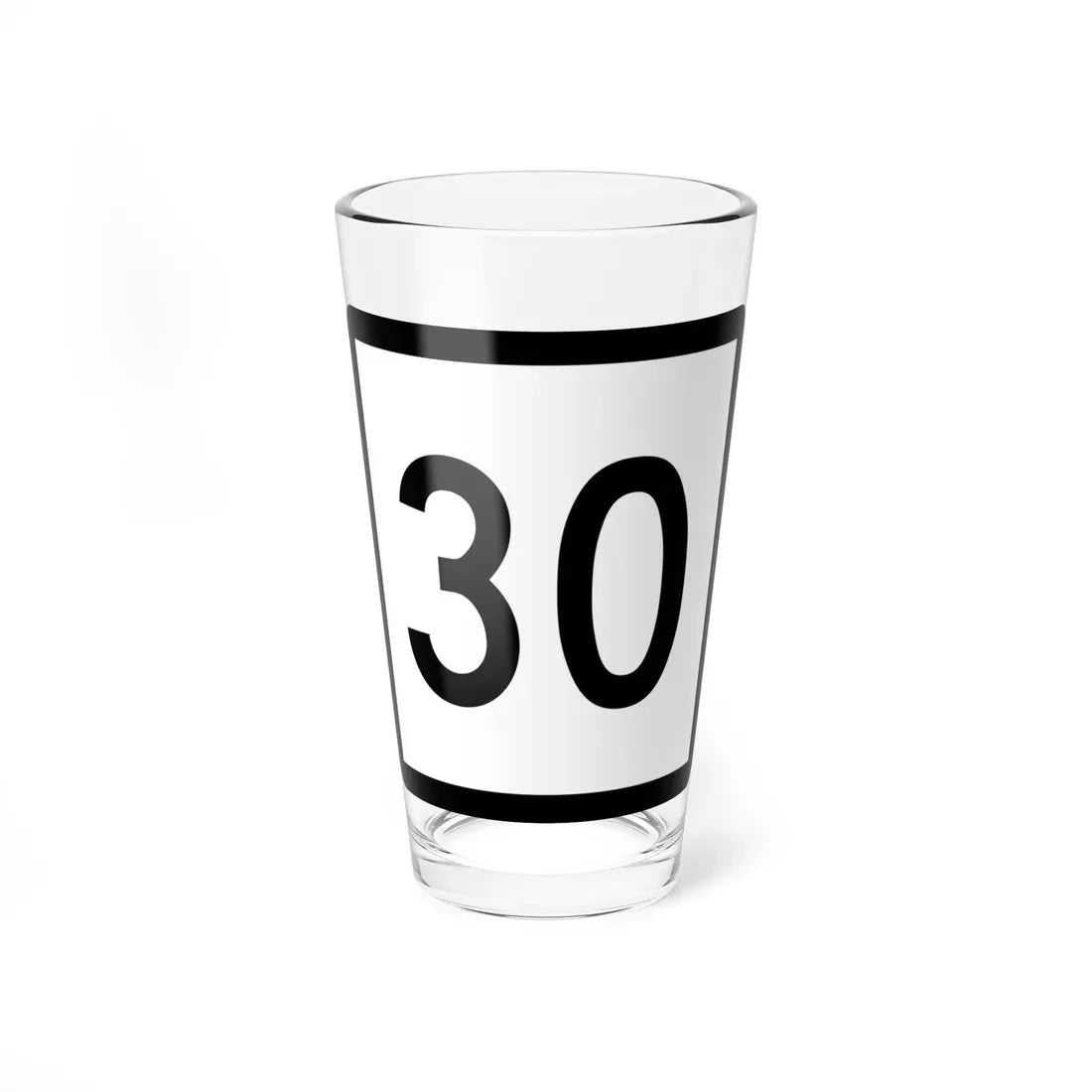 Connecticut Highway 30 (Connecticut) (Road Sign) Pint Glass 16oz 16oz - Go Mug Yourself