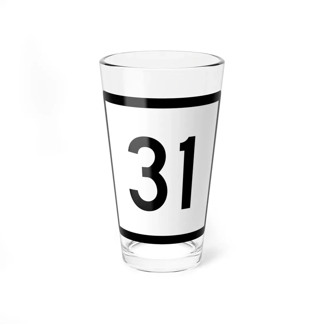 Connecticut Highway 31 (Connecticut) (Road Sign) Pint Glass 16oz 16oz - Go Mug Yourself