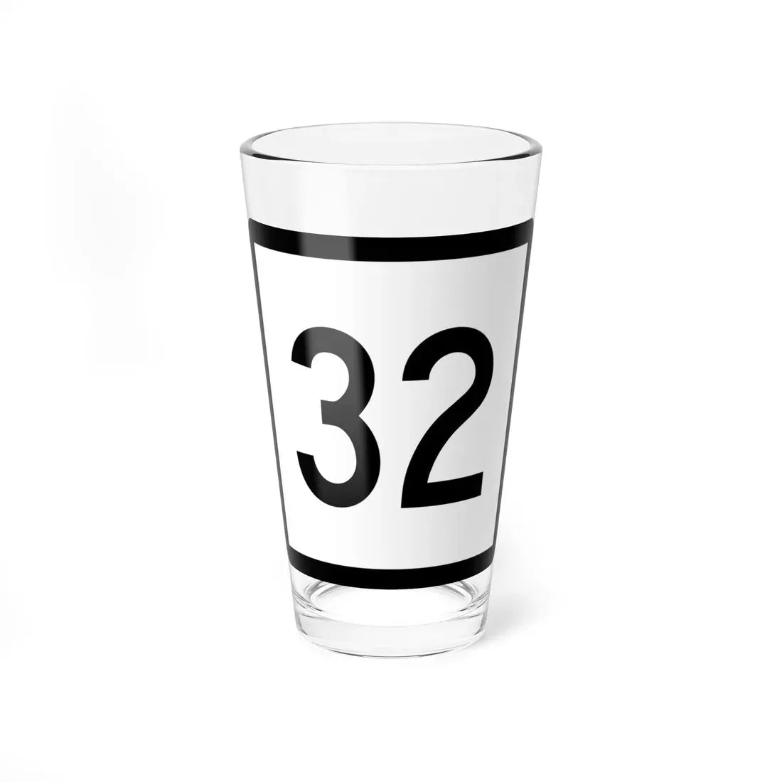 Connecticut Highway 32 (Connecticut) (Road Sign) Pint Glass 16oz 16oz - Go Mug Yourself