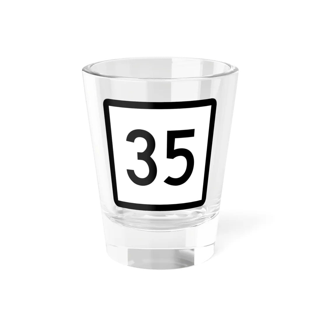 Connecticut Highway 35 (Connecticut) (Road Sign) Shot Glass 1.5oz 1.5oz - Go Mug Yourself
