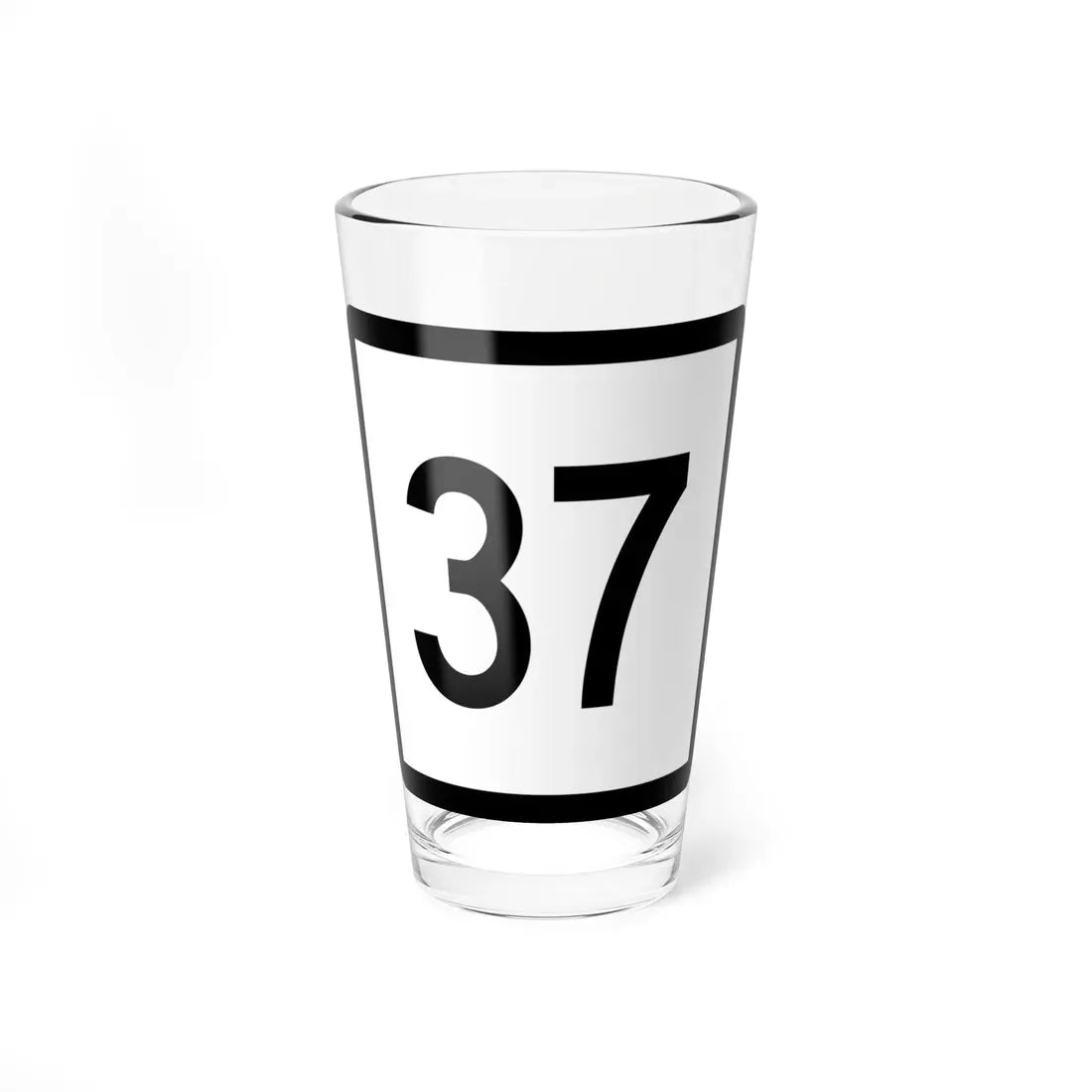 Connecticut Highway 37 (Connecticut) (Road Sign) Pint Glass 16oz 16oz - Go Mug Yourself