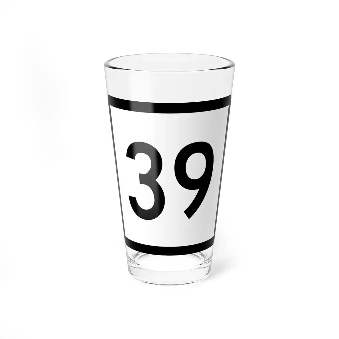 Connecticut Highway 39 (Connecticut) (Road Sign) Pint Glass 16oz 16oz - Go Mug Yourself