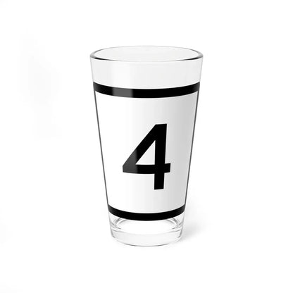 Connecticut Highway 4 (Connecticut) (Road Sign) Pint Glass 16oz 16oz - Go Mug Yourself