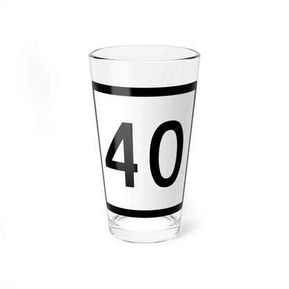 Connecticut Highway 40 (Connecticut) (Road Sign) Pint Glass 16oz 16oz - Go Mug Yourself