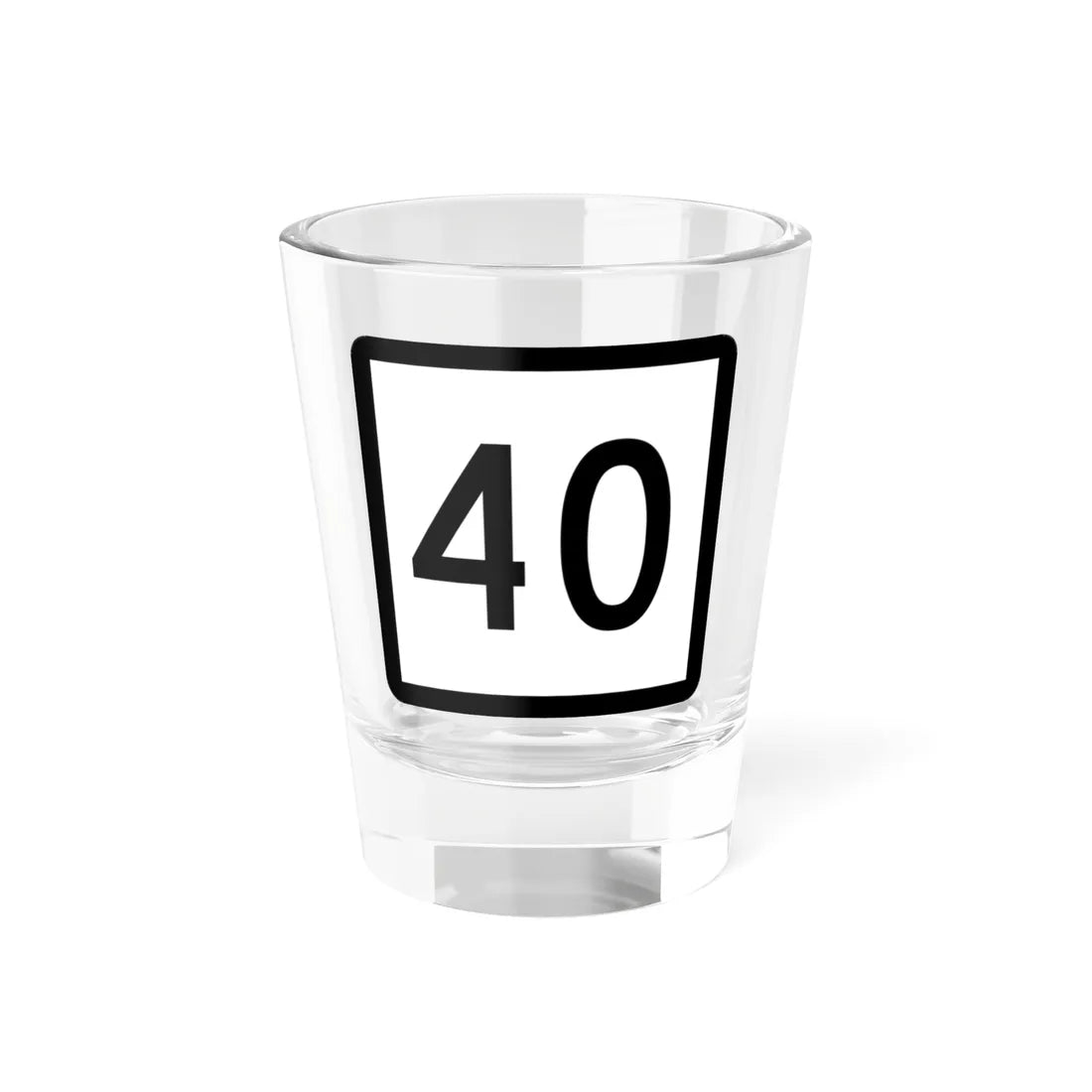 Connecticut Highway 40 (Connecticut) (Road Sign) Shot Glass 1.5oz 1.5oz - Go Mug Yourself