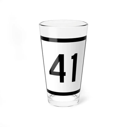 Connecticut Highway 41 (Connecticut) (Road Sign) Pint Glass 16oz 16oz - Go Mug Yourself
