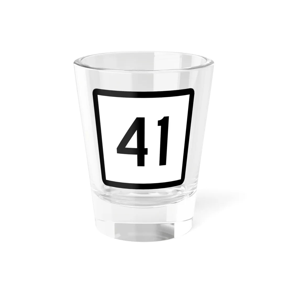 Connecticut Highway 41 (Connecticut) (Road Sign) Shot Glass 1.5oz 1.5oz - Go Mug Yourself