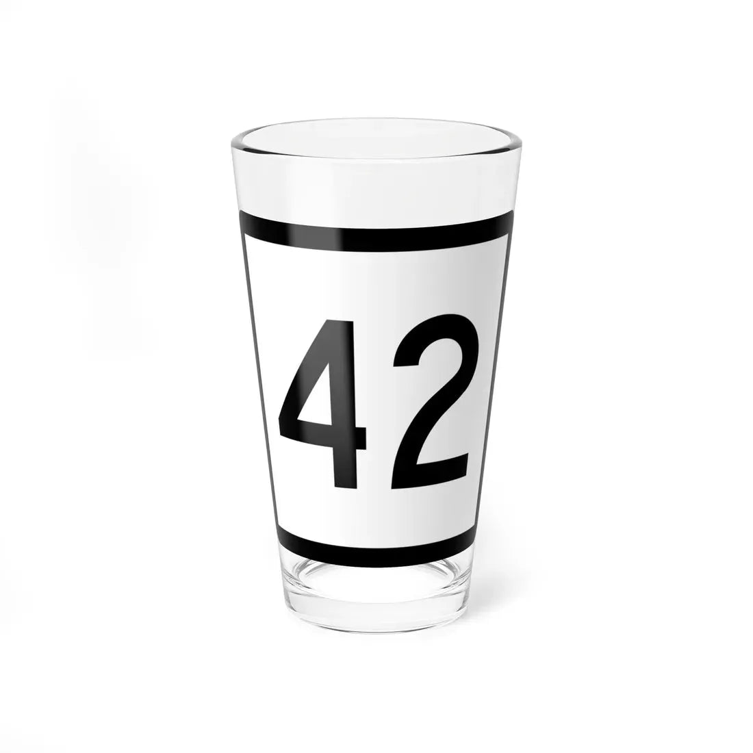 Connecticut Highway 42 (Connecticut) (Road Sign) Pint Glass 16oz 16oz - Go Mug Yourself