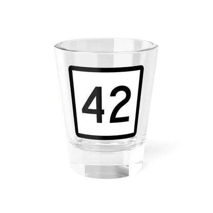 Connecticut Highway 42 (Connecticut) (Road Sign) Shot Glass 1.5oz 1.5oz - Go Mug Yourself