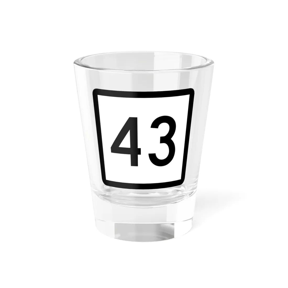 Connecticut Highway 43 (Connecticut) (Road Sign) Shot Glass 1.5oz 1.5oz - Go Mug Yourself