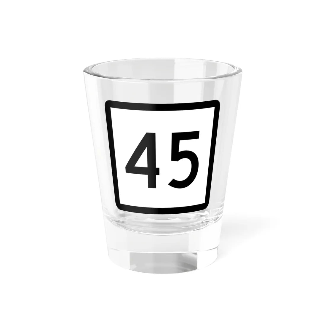 Connecticut Highway 45 (Connecticut) (Road Sign) Shot Glass 1.5oz 1.5oz - Go Mug Yourself