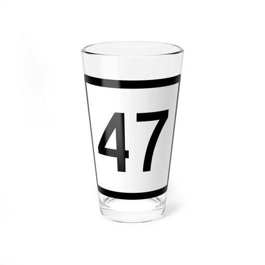 Connecticut Highway 47 (Connecticut) (Road Sign) Pint Glass 16oz 16oz - Go Mug Yourself