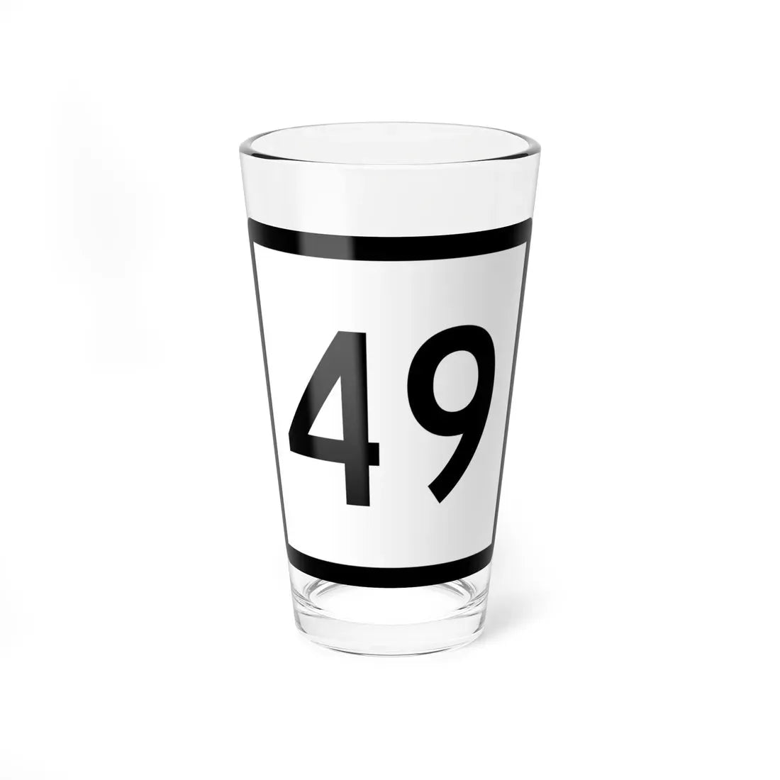 Connecticut Highway 49 (Connecticut) (Road Sign) Pint Glass 16oz 16oz - Go Mug Yourself