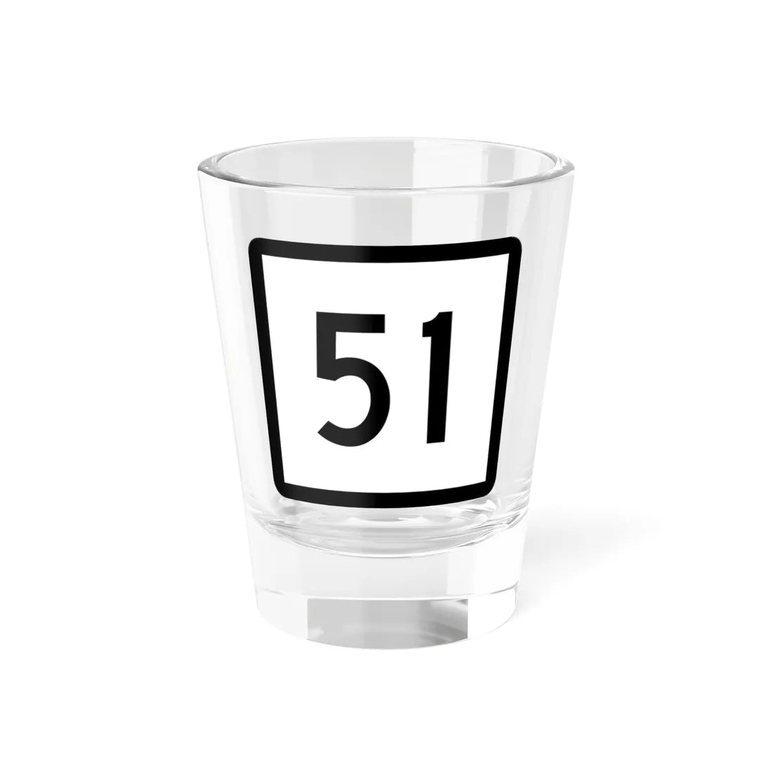 Connecticut Highway 51 (Connecticut) (Road Sign) Shot Glass 1.5oz 1.5oz - Go Mug Yourself