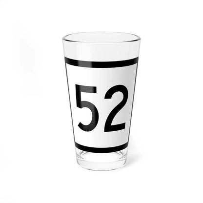 Connecticut Highway 52 (Connecticut) (Road Sign) Pint Glass 16oz 16oz - Go Mug Yourself