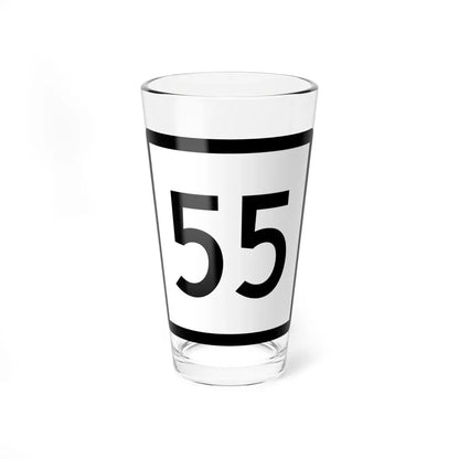 Connecticut Highway 55 (Connecticut) (Road Sign) Pint Glass 16oz 16oz - Go Mug Yourself