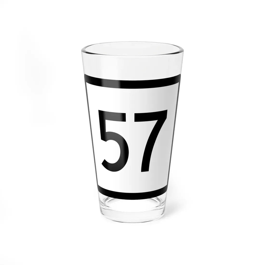 Connecticut Highway 57 (Connecticut) (Road Sign) Pint Glass 16oz 16oz - Go Mug Yourself