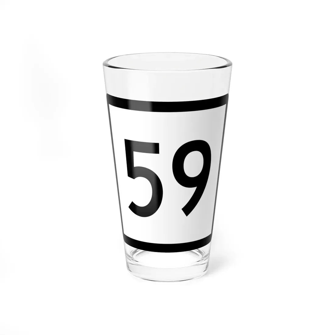 Connecticut Highway 59 (Connecticut) (Road Sign) Pint Glass 16oz 16oz - Go Mug Yourself