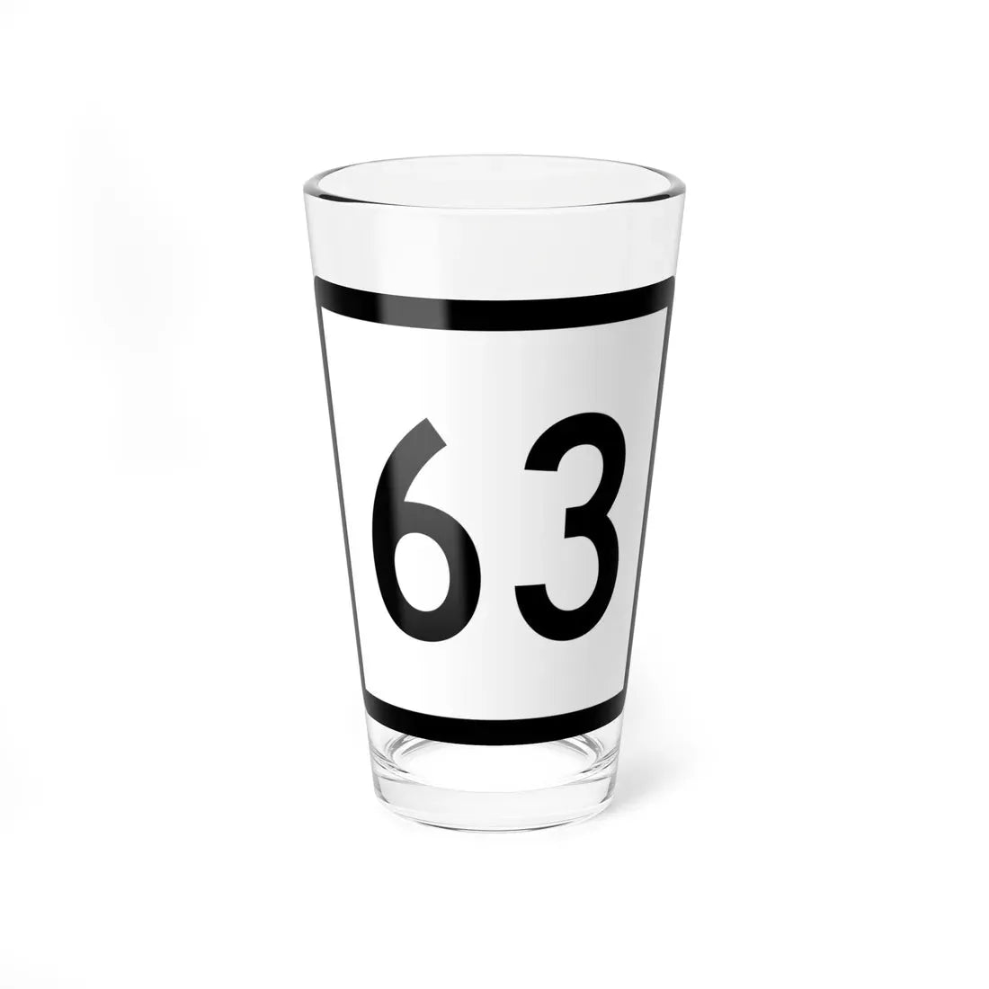 Connecticut Highway 63 (Connecticut) (Road Sign) Pint Glass 16oz 16oz - Go Mug Yourself