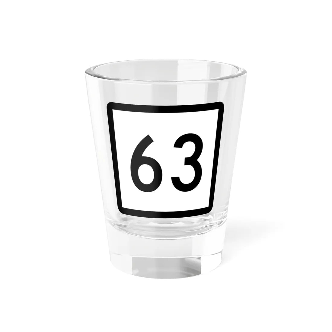 Connecticut Highway 63 (Connecticut) (Road Sign) Shot Glass 1.5oz 1.5oz - Go Mug Yourself