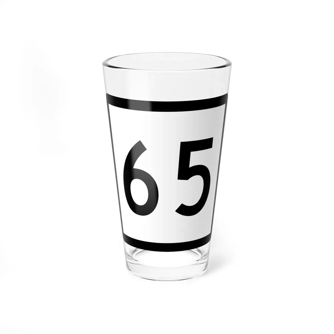 Connecticut Highway 65 (Connecticut) (Road Sign) Pint Glass 16oz 16oz - Go Mug Yourself