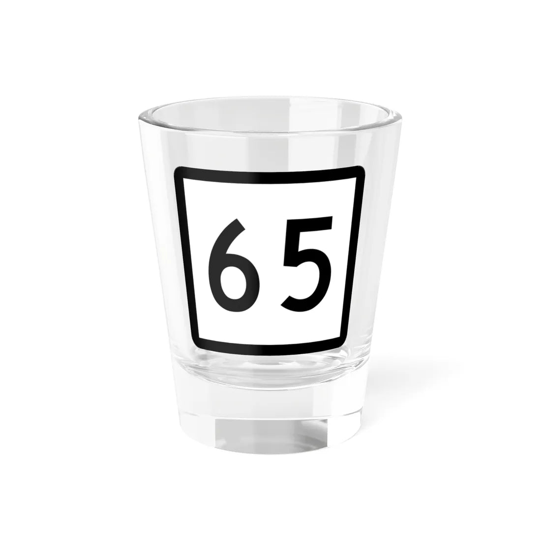 Connecticut Highway 65 (Connecticut) (Road Sign) Shot Glass 1.5oz 1.5oz - Go Mug Yourself