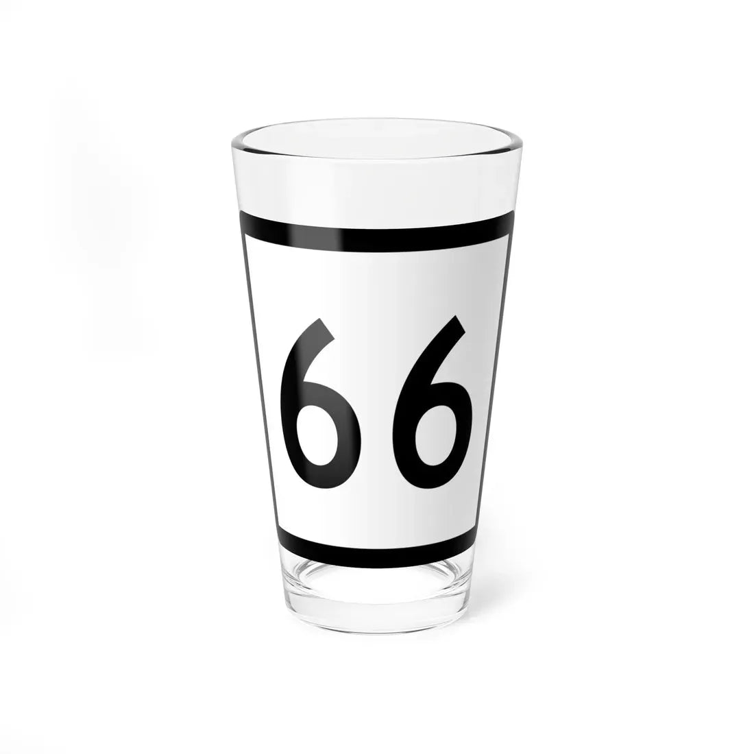 Connecticut Highway 66 (Connecticut) (Road Sign) Pint Glass 16oz 16oz - Go Mug Yourself