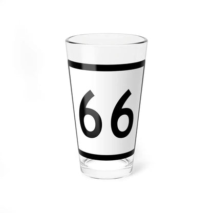 Connecticut Highway 66 (Connecticut) (Road Sign) Pint Glass 16oz 16oz - Go Mug Yourself