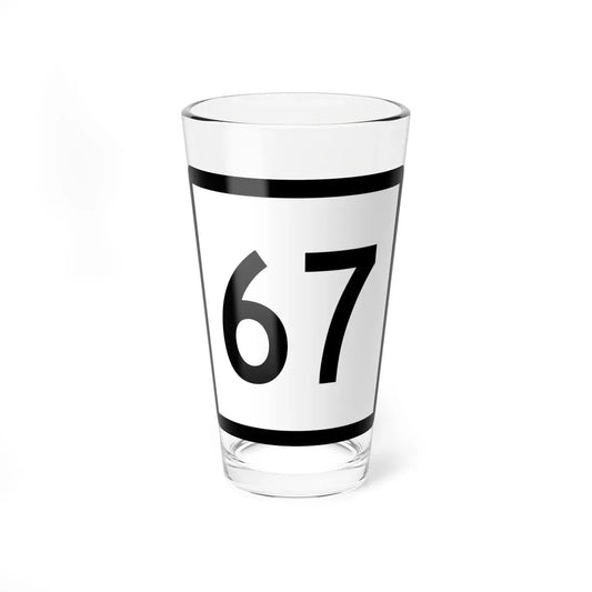 Connecticut Highway 67 (Connecticut) (Road Sign) Pint Glass 16oz 16oz - Go Mug Yourself