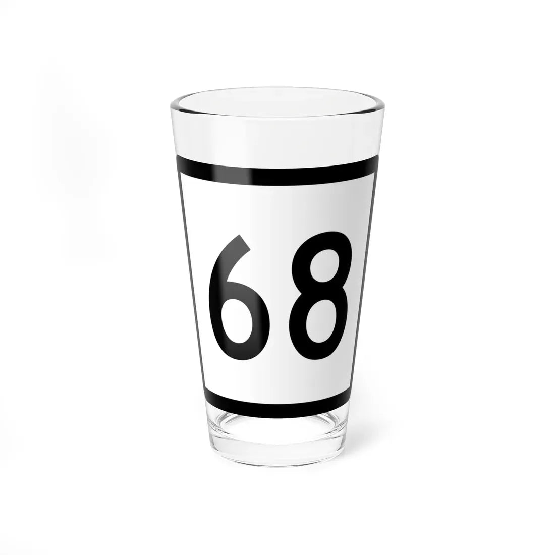 Connecticut Highway 68 (Connecticut) (Road Sign) Pint Glass 16oz 16oz - Go Mug Yourself