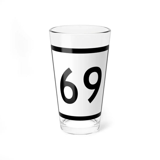 Connecticut Highway 69 (Connecticut) (Road Sign) Pint Glass 16oz 16oz - Go Mug Yourself