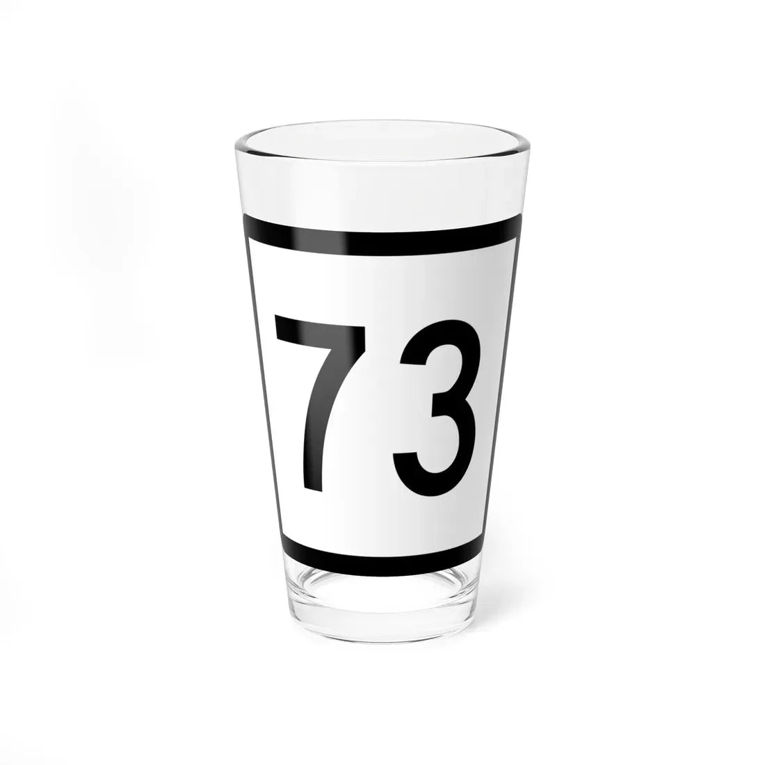 Connecticut Highway 73 (Connecticut) (Road Sign) Pint Glass 16oz 16oz - Go Mug Yourself
