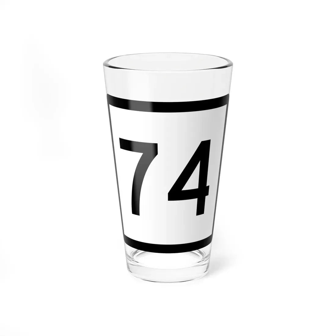 Connecticut Highway 74 (Connecticut) (Road Sign) Pint Glass 16oz 16oz - Go Mug Yourself