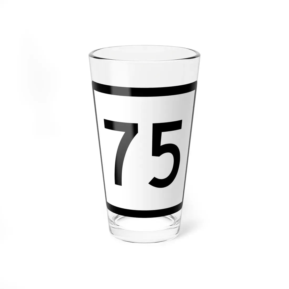 Connecticut Highway 75 (Connecticut) (Road Sign) Pint Glass 16oz 16oz - Go Mug Yourself