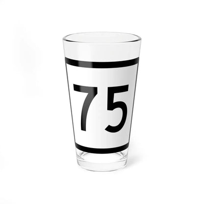 Connecticut Highway 75 (Connecticut) (Road Sign) Pint Glass 16oz 16oz - Go Mug Yourself