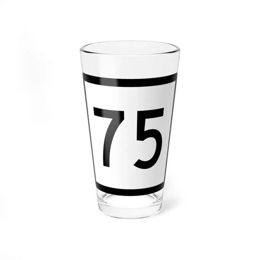 Connecticut Highway 75 (Connecticut) (Road Sign) Pint Glass 16oz 16oz - Go Mug Yourself