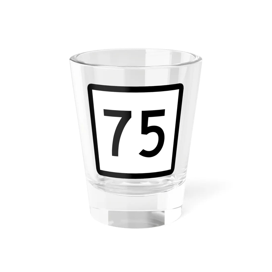 Connecticut Highway 75 (Connecticut) (Road Sign) Shot Glass 1.5oz 1.5oz - Go Mug Yourself