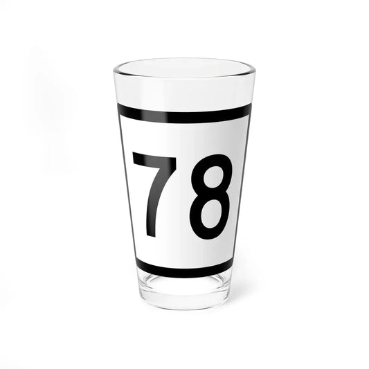 Connecticut Highway 78 (Connecticut) (Road Sign) Pint Glass 16oz 16oz - Go Mug Yourself
