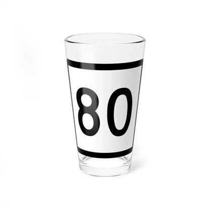 Connecticut Highway 80 (Connecticut) (Road Sign) Pint Glass 16oz 16oz - Go Mug Yourself