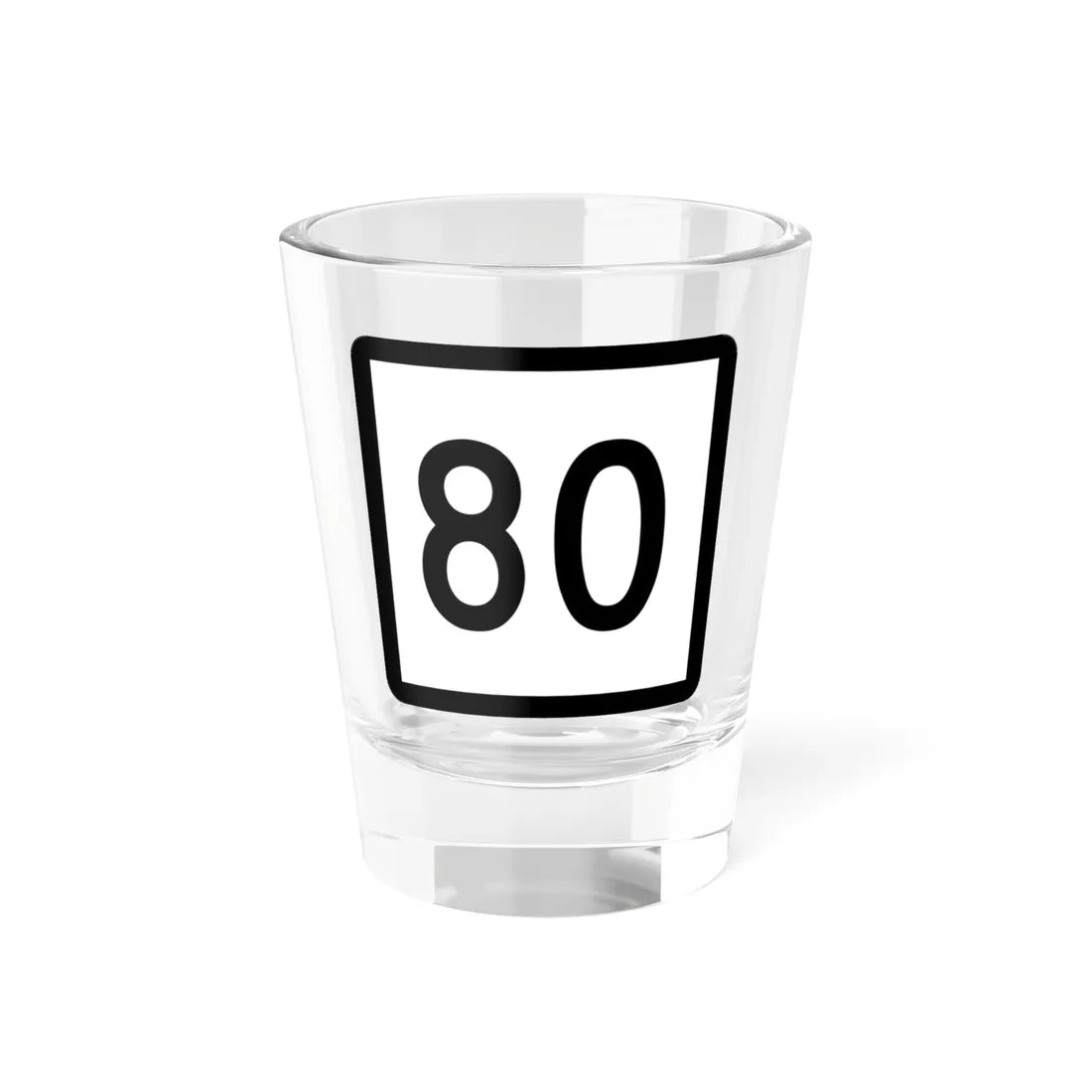 Connecticut Highway 80 (Connecticut) (Road Sign) Shot Glass 1.5oz 1.5oz - Go Mug Yourself